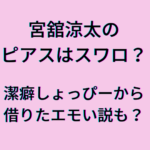 宮舘涼太のピアスはスワロで確定？！絶妙に手が届くので需要分かってる舘様最高